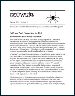 COBWEBS NEWSLETTER 2011